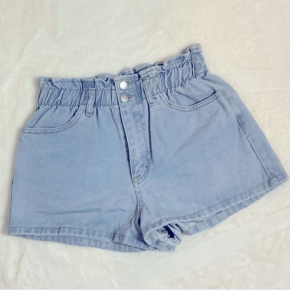 Forever 21 Blue High Waist Denim Shorts - Picture 2 of 9